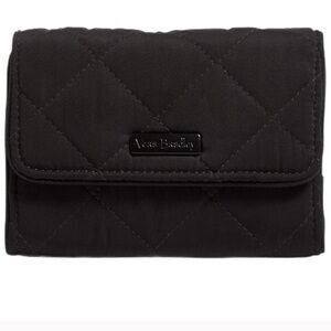 🆕 “Moonless Night” Vera Bradley Black Quilted Tri-Fold Wallet! HTF! 💥